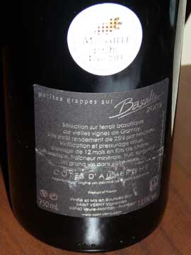 Petites Grappes sur Basalte 2009